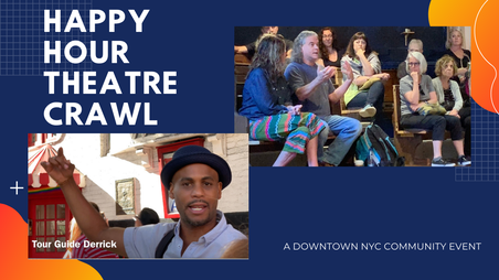 YouTube thumbnail for a downtown New York theatre crawl video